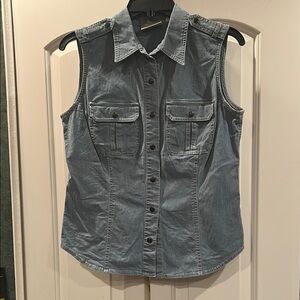 Liz Claiborne Light Blue Denim Sleeveless Top